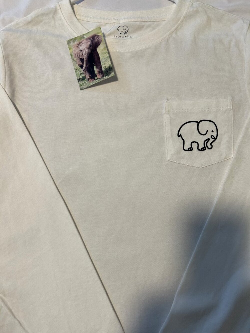 NWT Ivory Ella cotton long sleeve tee, size small - Picture 4 of 4